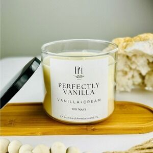 PH Design Perfectly Vanilla Vanilla‎ Cream 17 Ounce 100 Hour Burn Time Candle